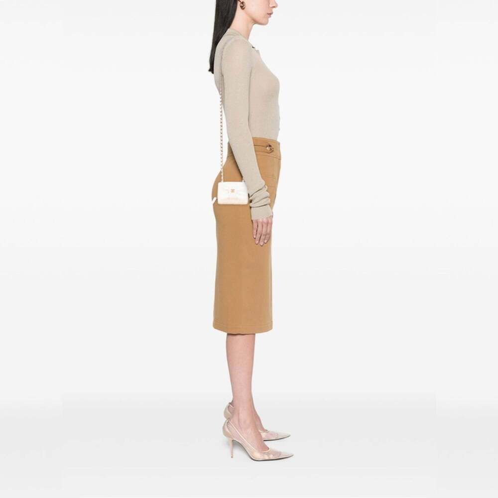 CHANEL White Leather Logo Wallet - Picture 10 of 10